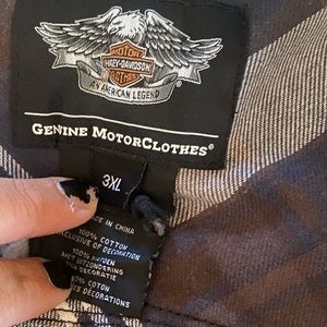 Plaid Harley Davidson Button Up